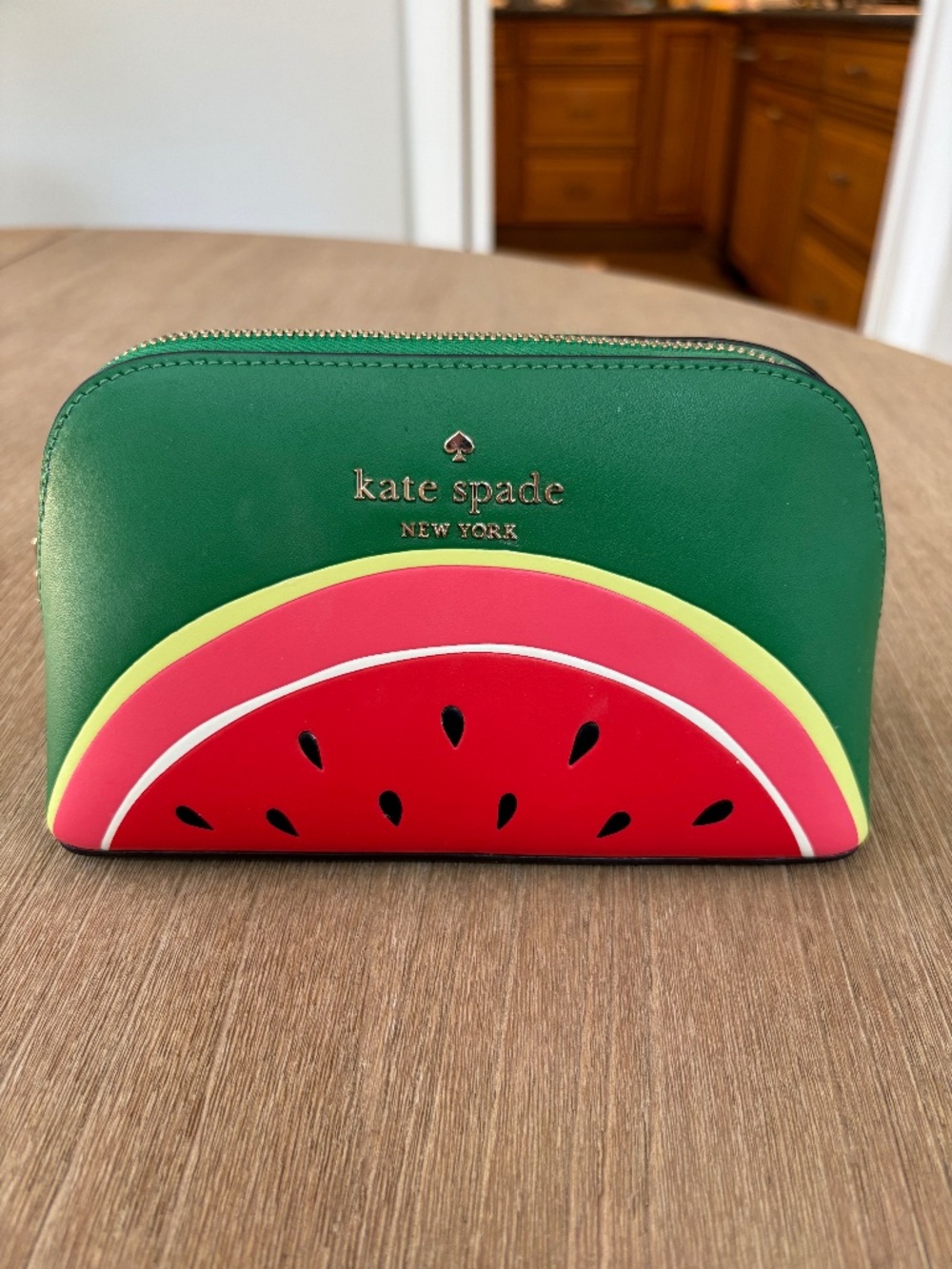 Kate Spade Watermelon Cosmetic Pouch Zip Enclosure